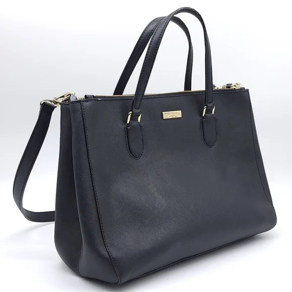 Kate Spade New York Black Leighann Laurel Way Lane Satchel Shoulder Bag Handbag - Picture 10 of 16